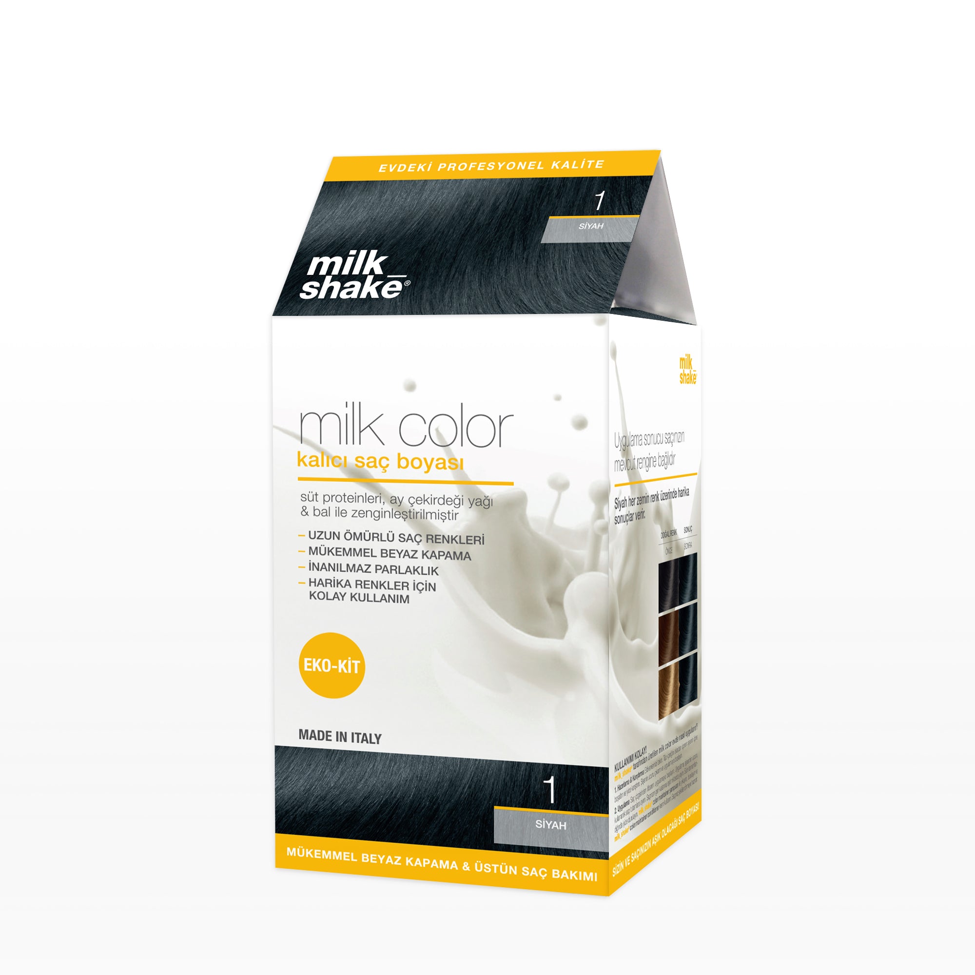 milk_shake milk color eko kit saç boyası siyah - 1 (köpüksüz)